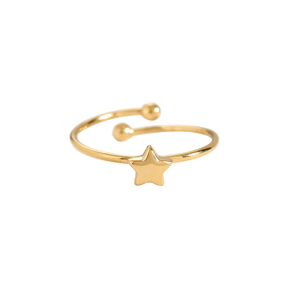 Edelstahl Ring Simple Star