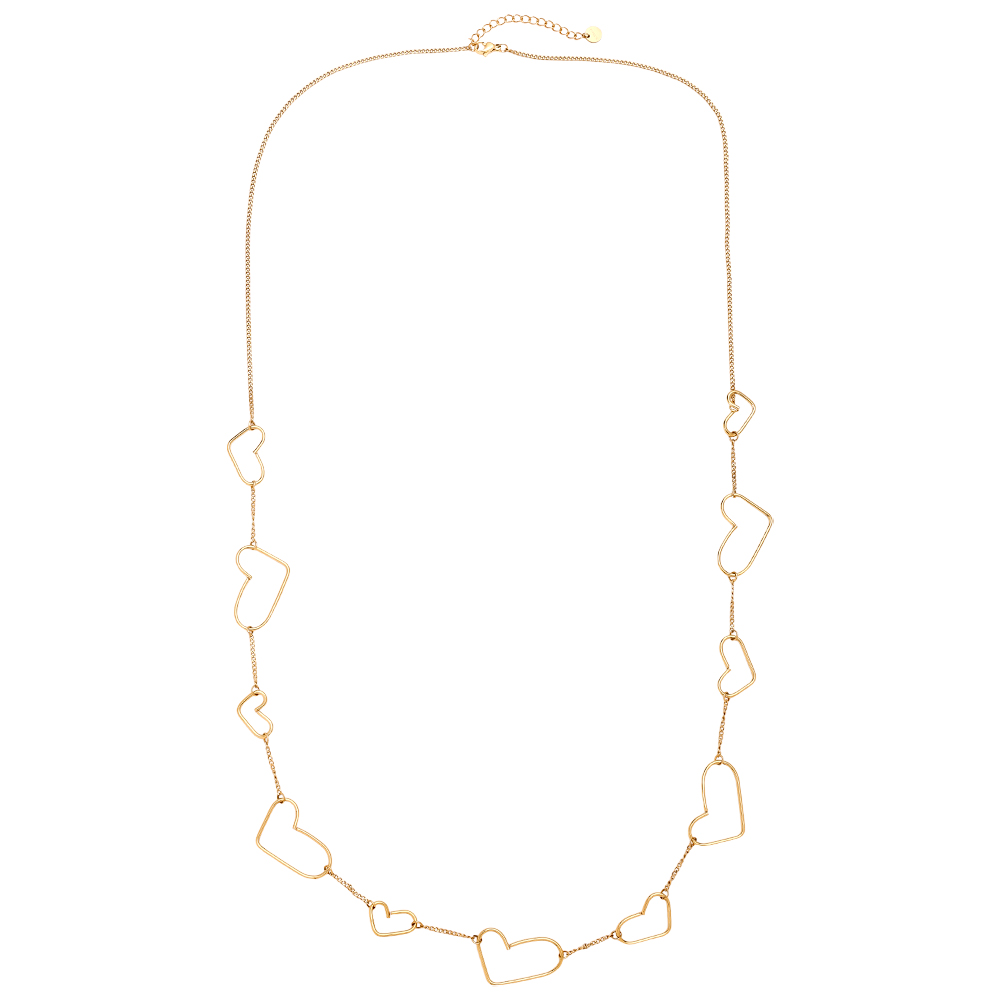 Edelstahl Halskette 90cm Cool Hearts