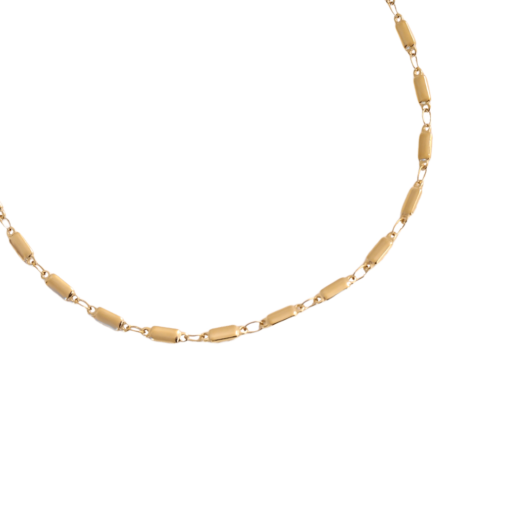 42cm Rechteckkette Edelstahl Halskette      