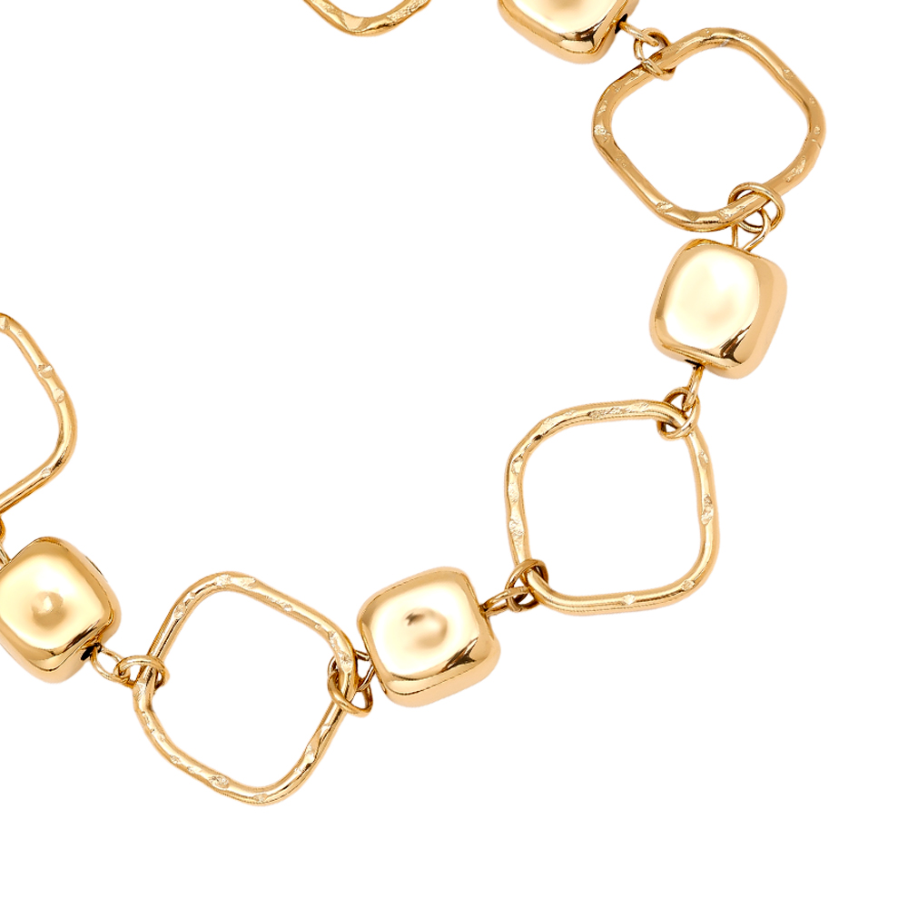 Edelstahl Armkette 17cm Cube Chain