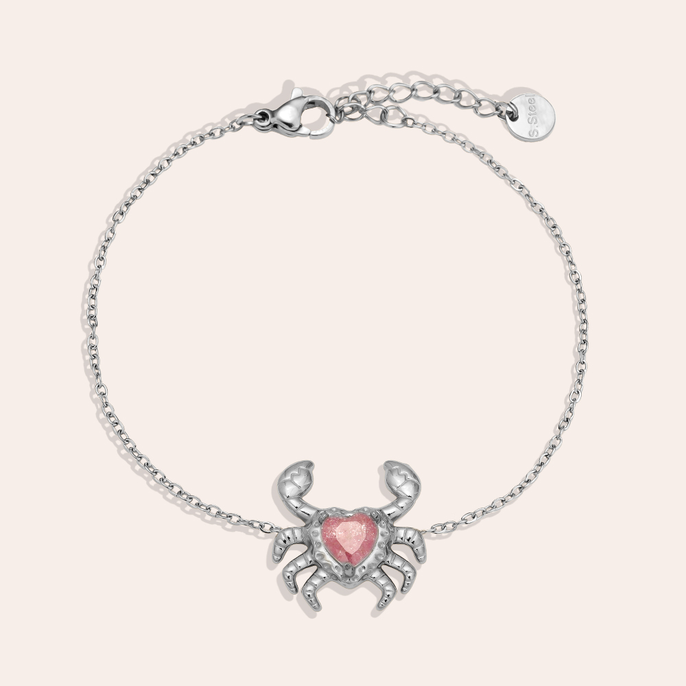 16cm Crab And Diamond Edelstahl Armkette 
