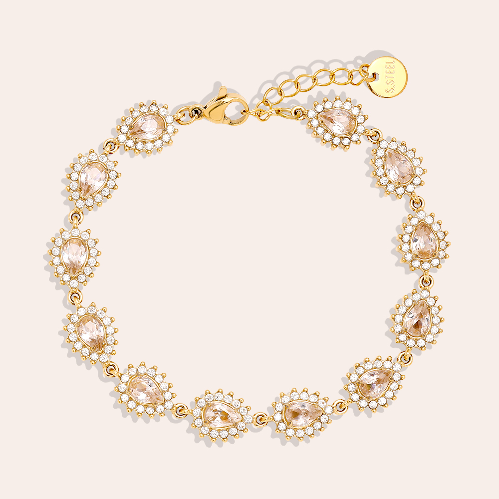 Edelstahl Armkette 17cm Nice Diamond Chain