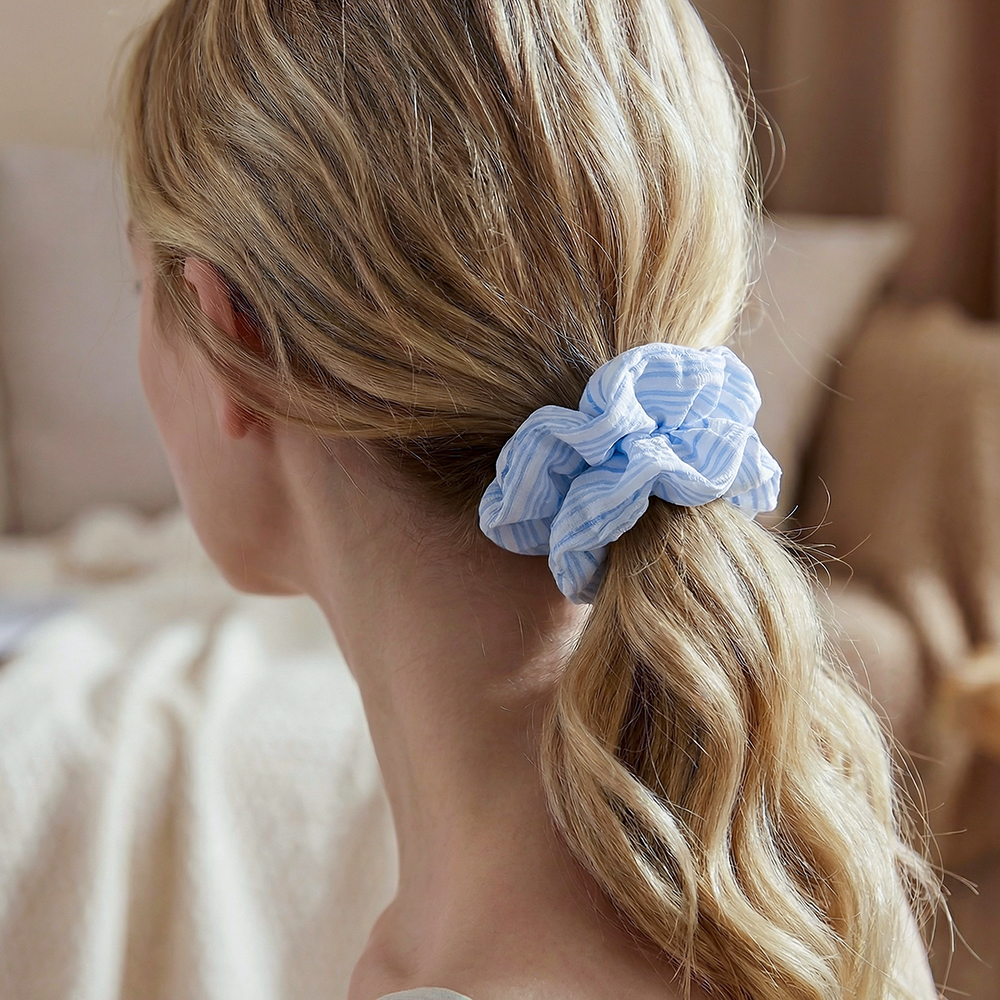 Pastel Streifen Scrunchie