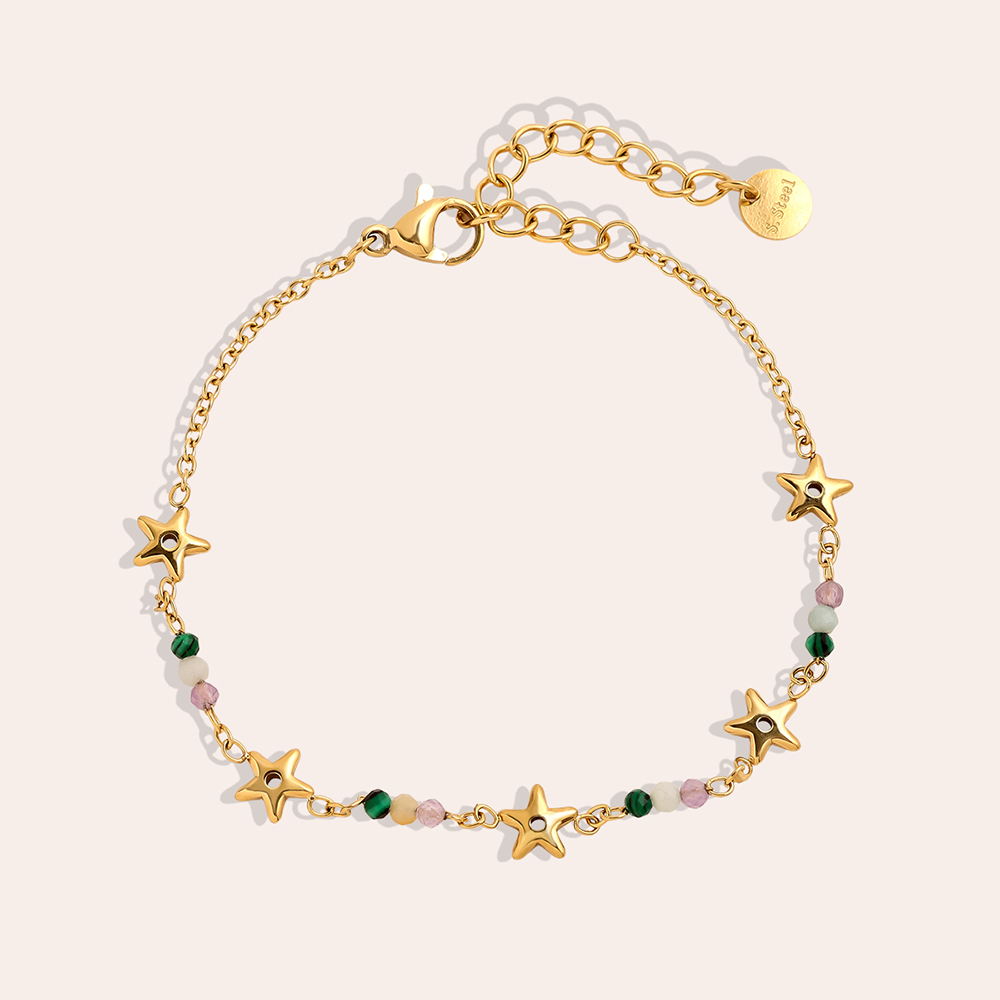 16cm Mini Stars Edelstahl Armband