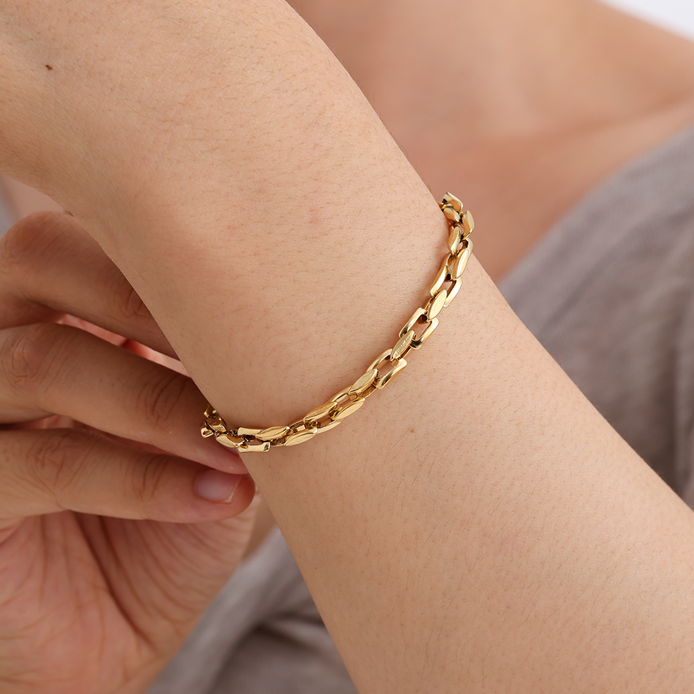 Edelstahl Armkette 16cm Linked Chain