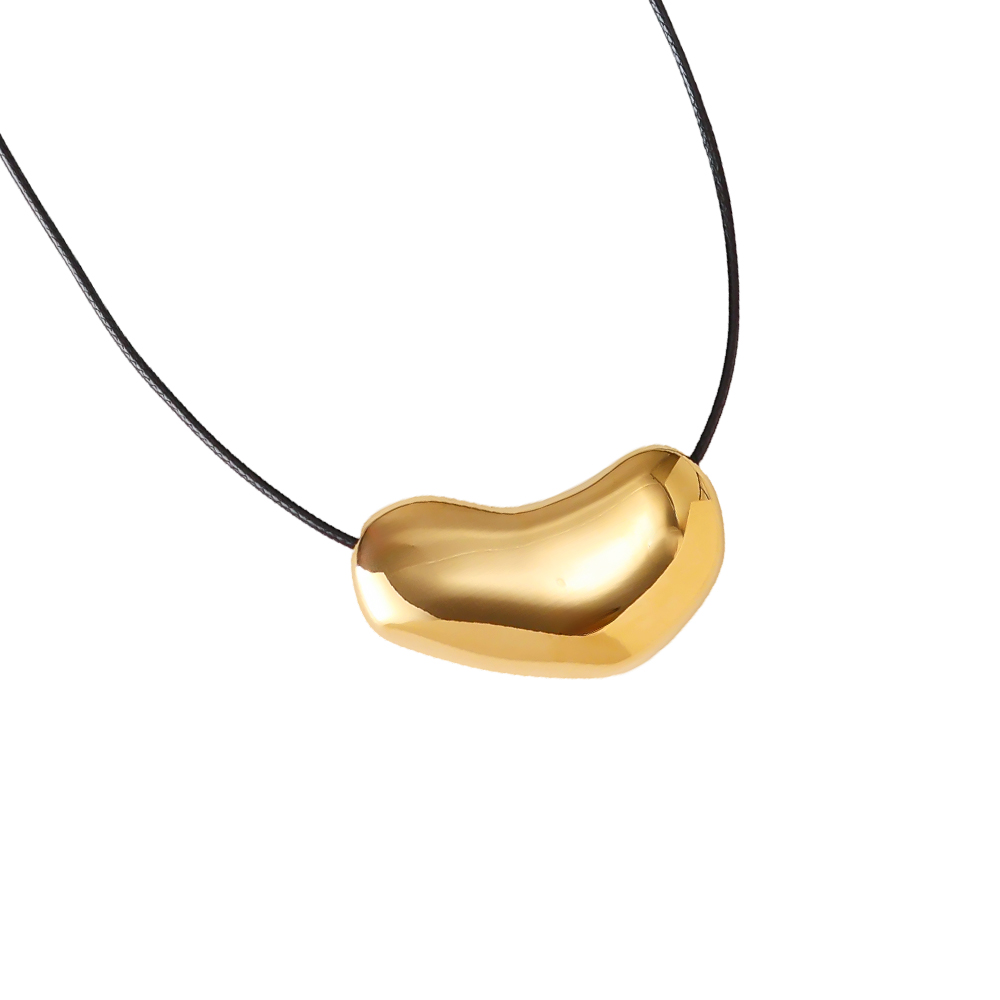 90cm Organisch geformter Edelstahl Anhänger Halskette