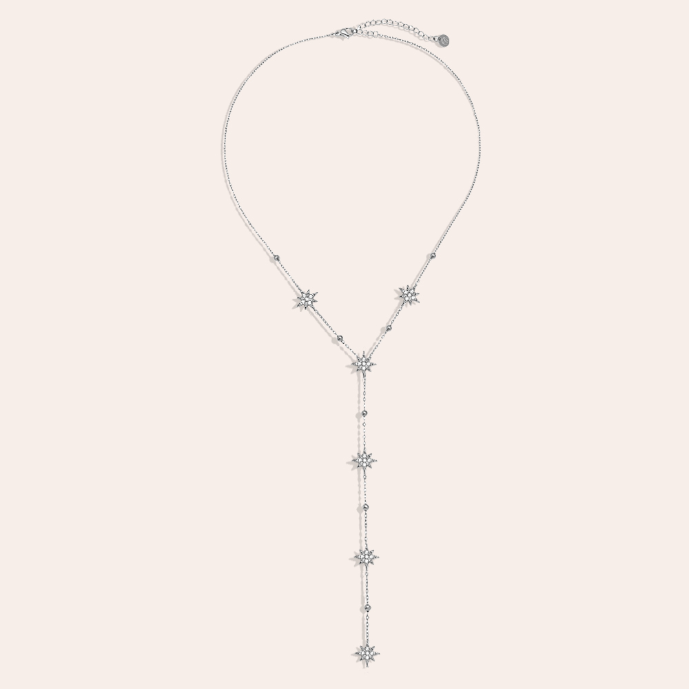 39cm Diamond Mini Deco Edelstahl Halskette      