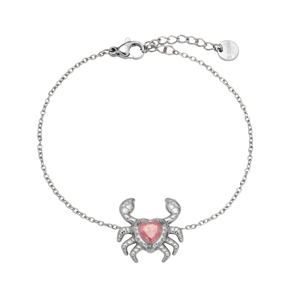 16cm Crab And Diamond Edelstahl Armkette 