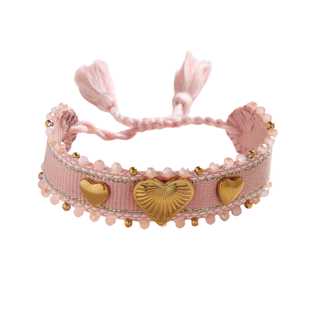 Herz auf einem Polyesterbeutel Edelstahl Armband   