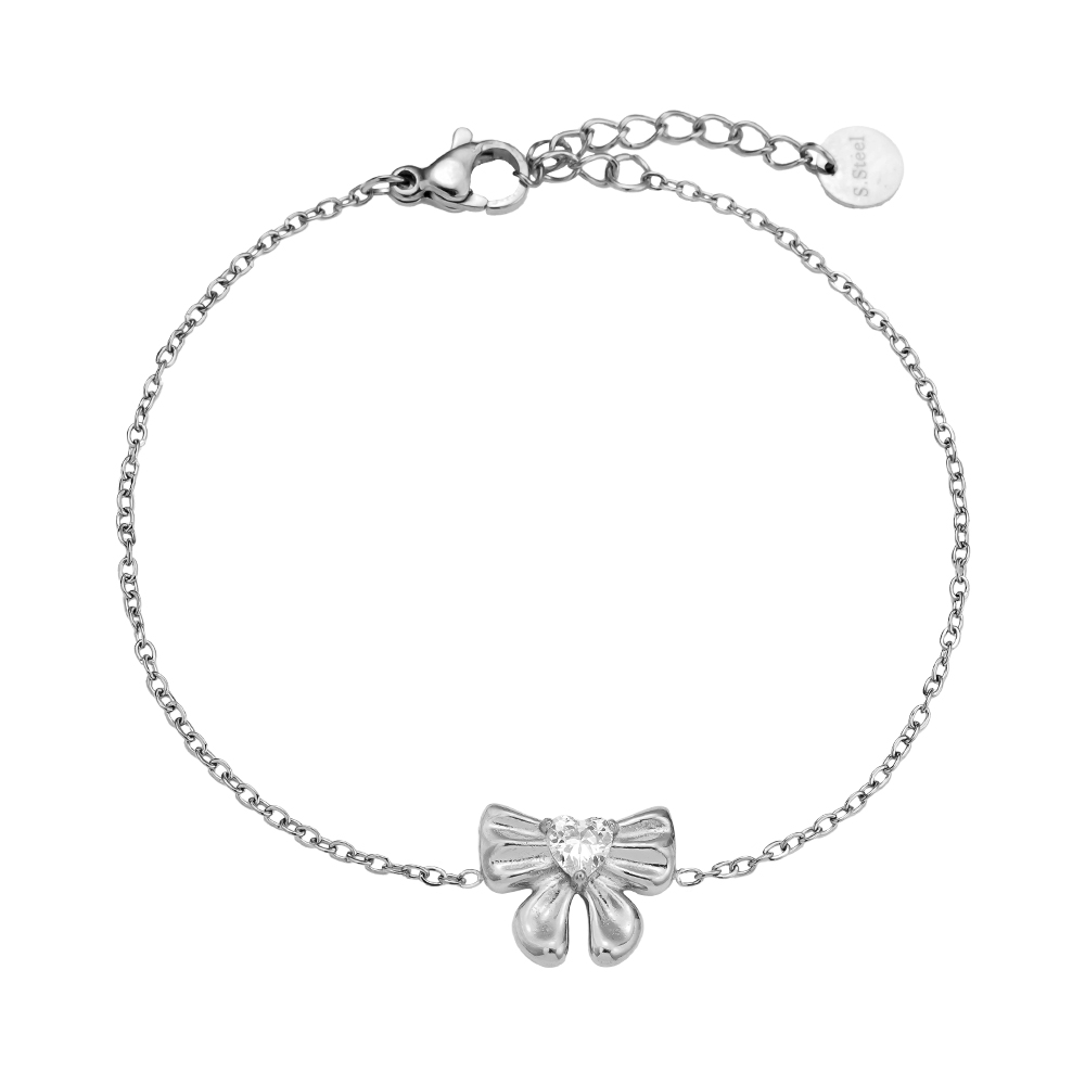 16cm Sweet Bowtie With Diamond Edelstahl Armband     