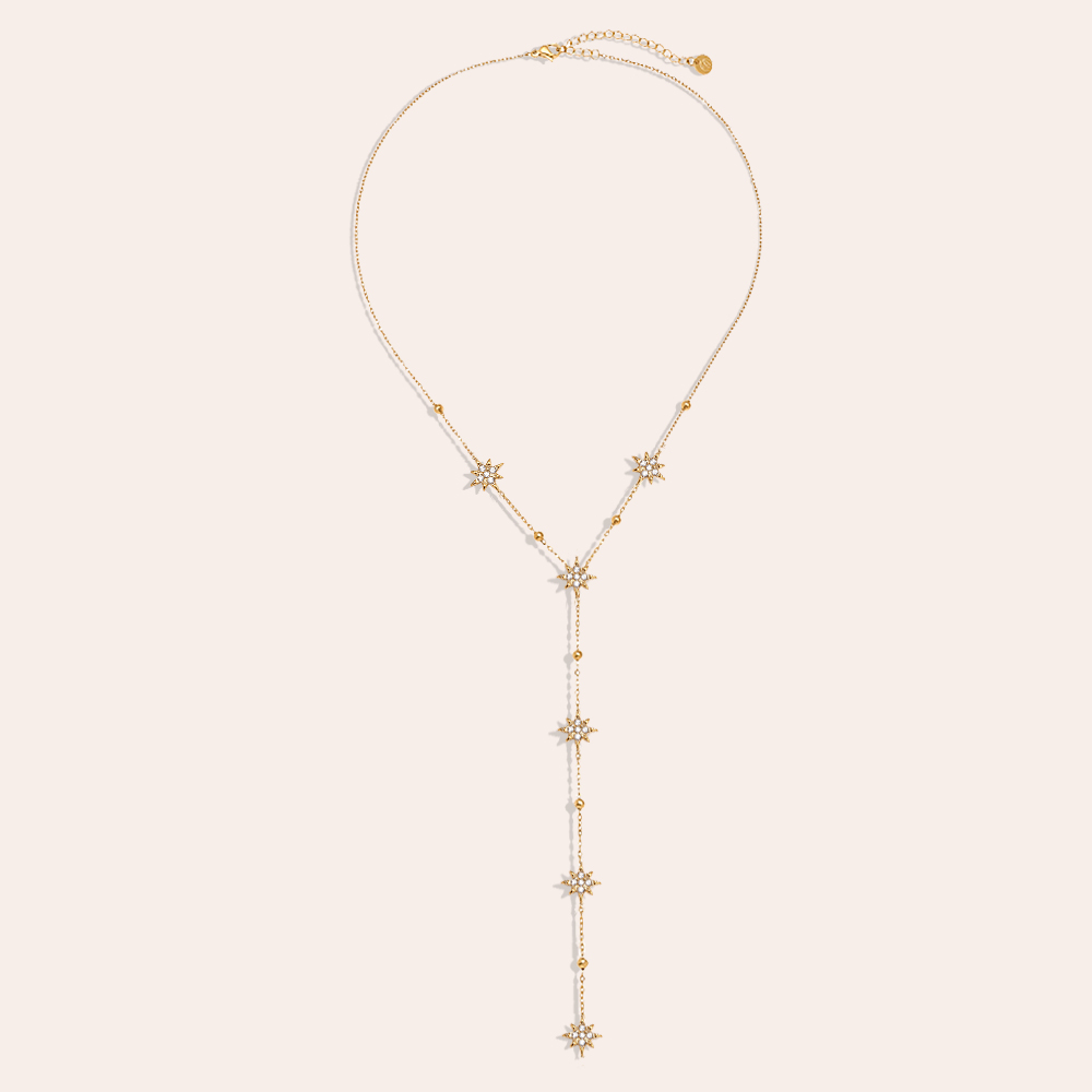 39cm Diamond Mini Deco Edelstahl Halskette      