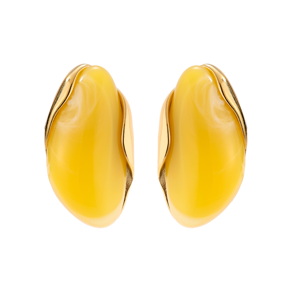 35mm Nice Resin Edelstahl Ohrringe   