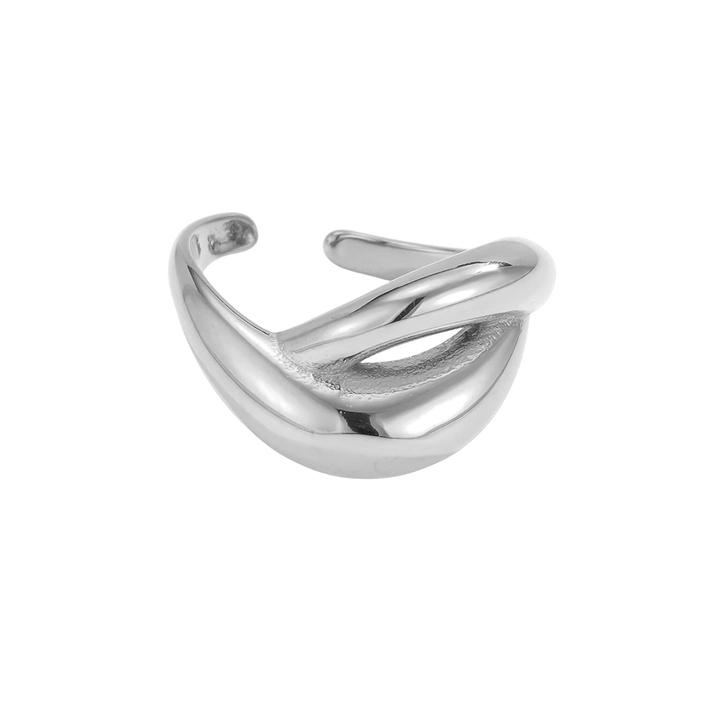 Edelstahl Ring Verstellbarer Kreuzform 