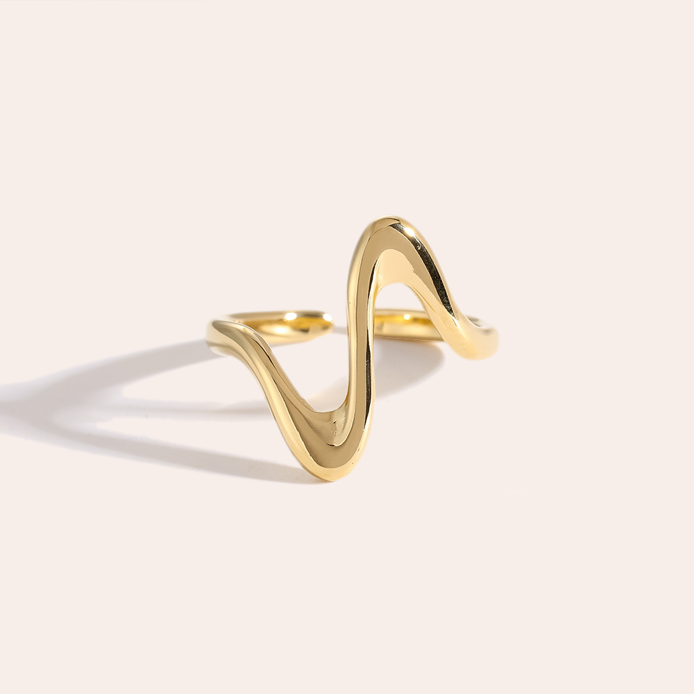 Edelstahl Ring Heart Beat