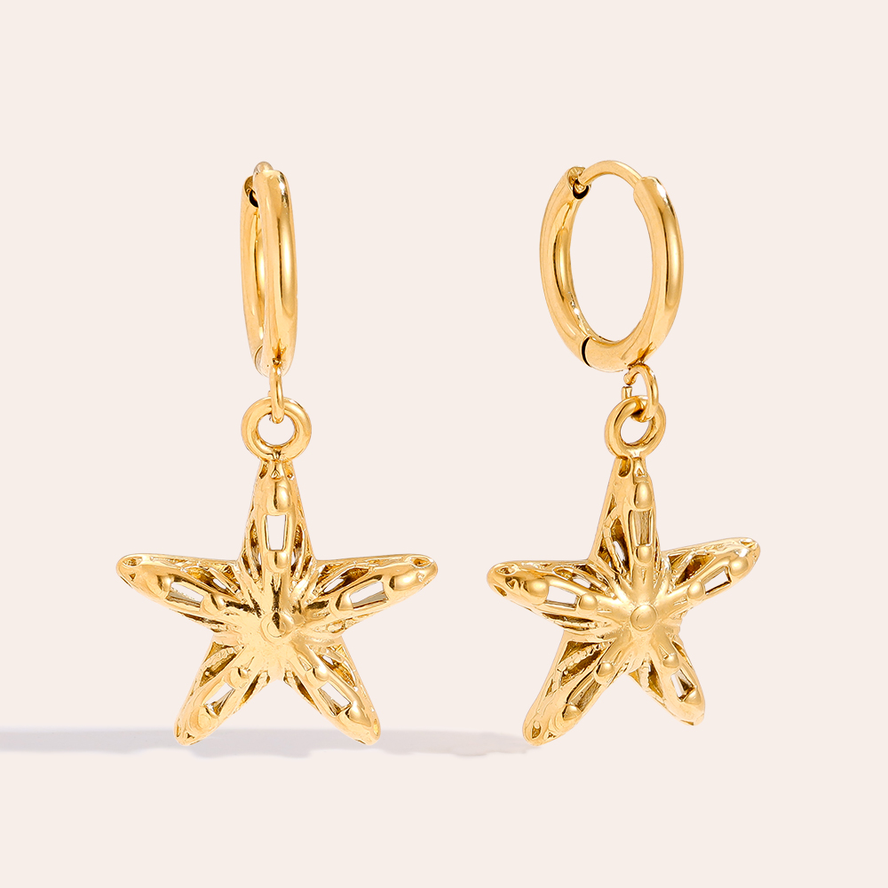 30mm Cool Star Edelstahl Ohrringe     