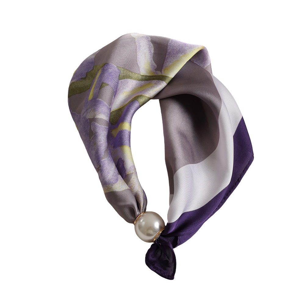 43cm stilvolles graues Muster Perlen Schal      