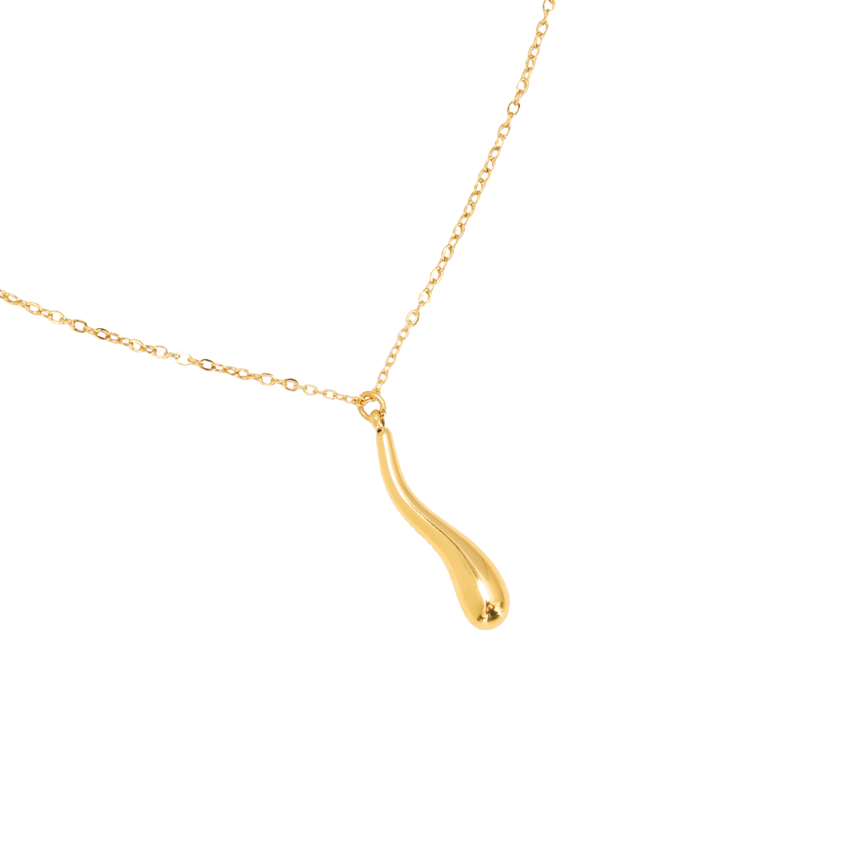Edelstahl Halskette 38cm Long Drop Simple Chain