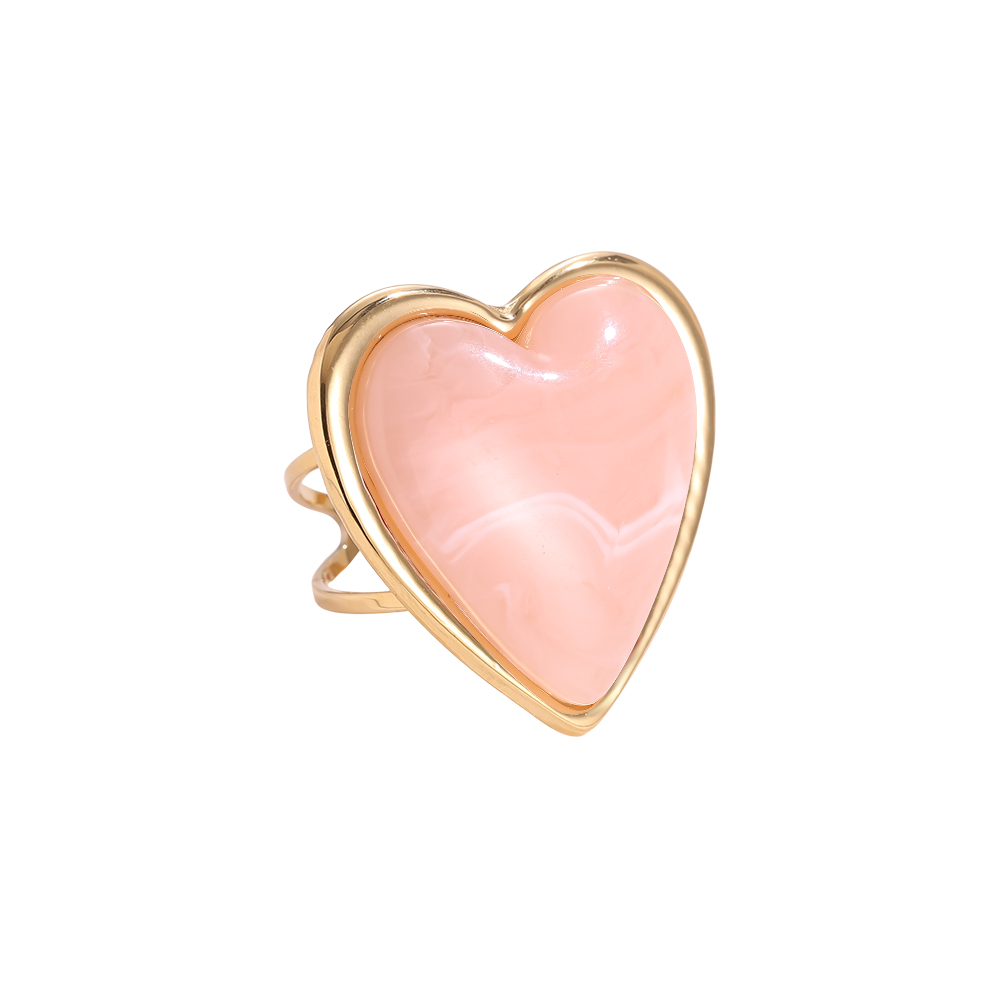 Big Size Heart Edelstahl Ring       