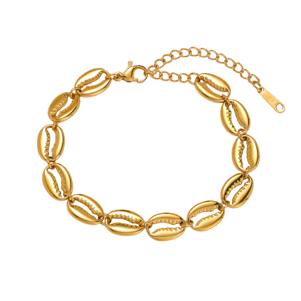 15cm Muschel Edelstahl Armband