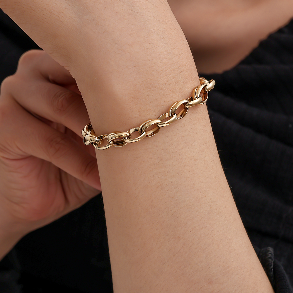 Edelstahl Armkette 18cm Oval Chain
