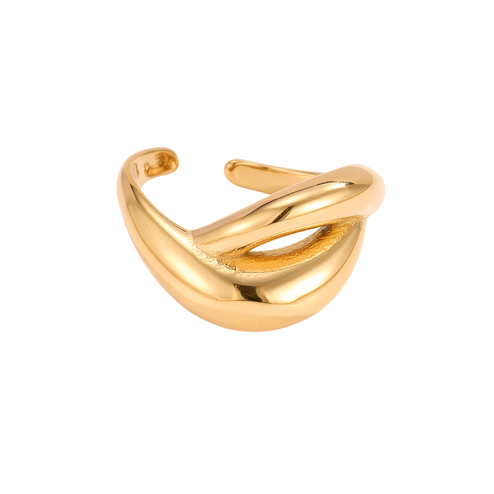 Edelstahl Ring Verstellbarer Kreuzform 
