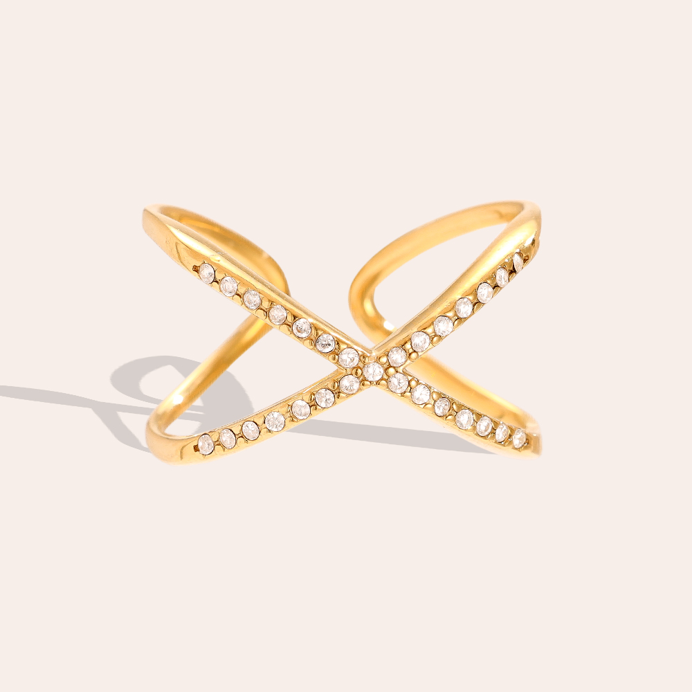 Great Diamond X Edelstahl Ring        