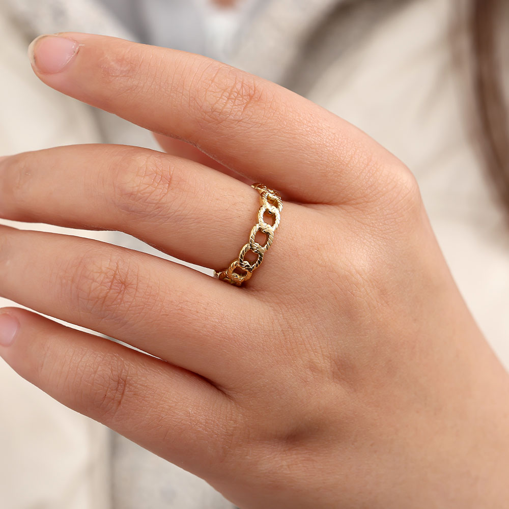 Chained Circles Edelstahl Ring