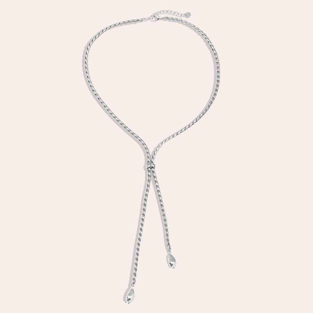 44cm Chain With Drop Edelstahl Halskette      