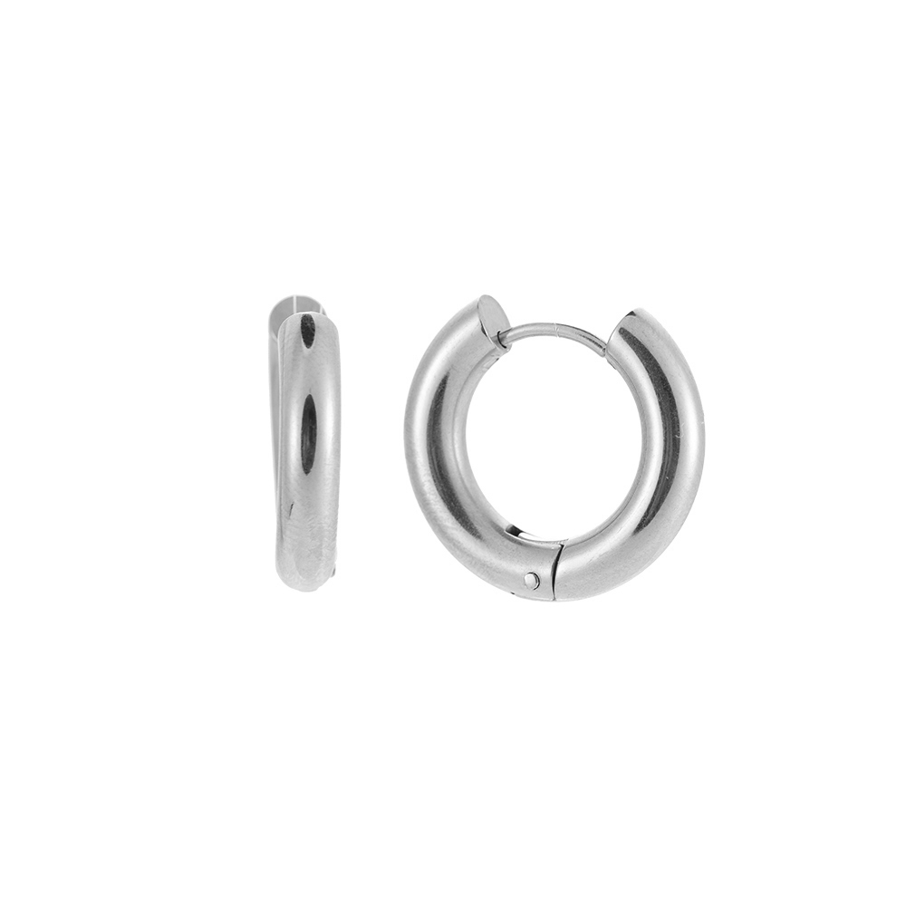 20mm Simple Hoop Edelstahl Ohrringe