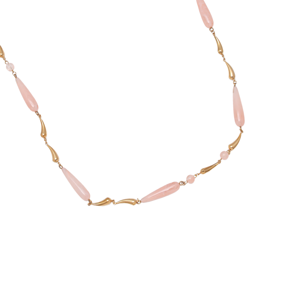 97cm Long Drop Resin Edelstahl Halsketten   