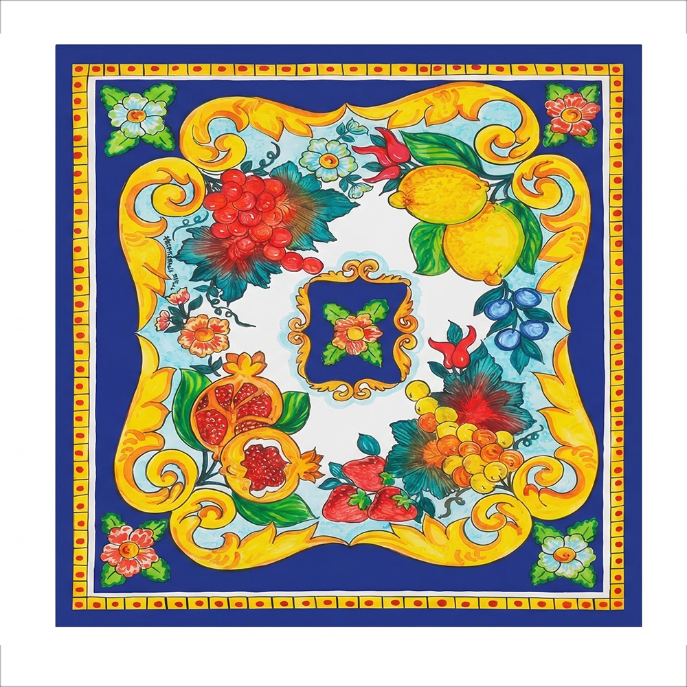 68*68cm Zitronen Print Schal