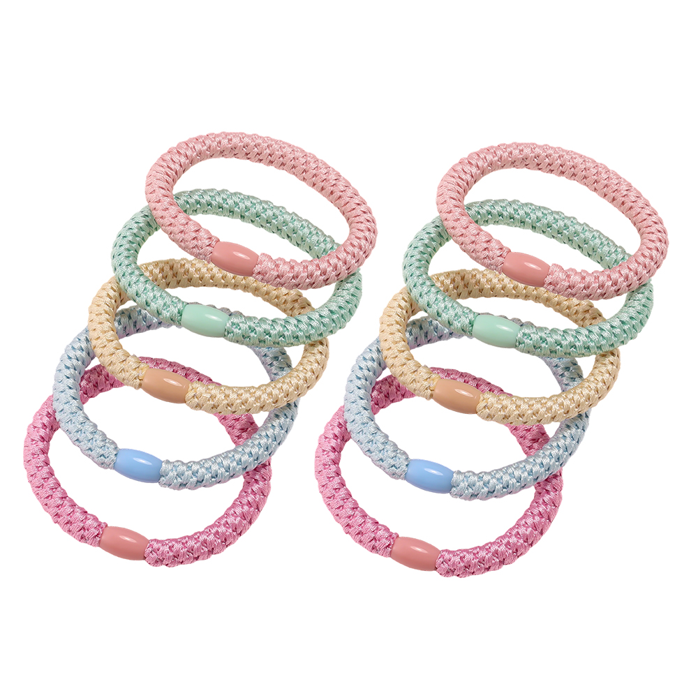 10 Stk. Gummi Pastel Scrunchie Set