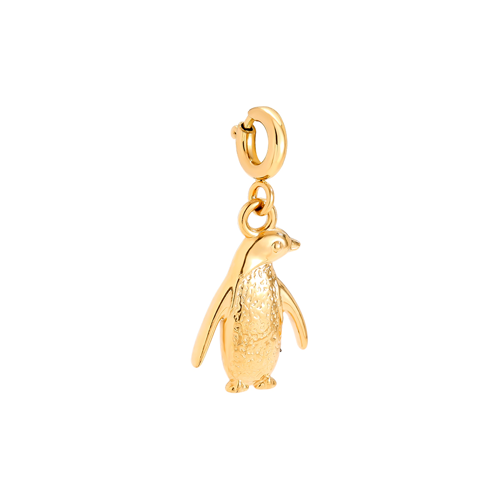 1.6cm Spring Clasp Penguin Edelstahl Pendant    