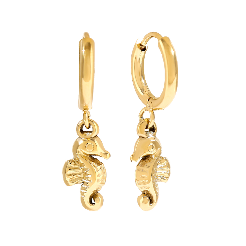 25mm Sea Horse Edelstahl Ohrringe     