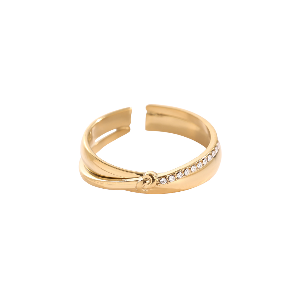 X Style Diamond Edelstahl Ring     