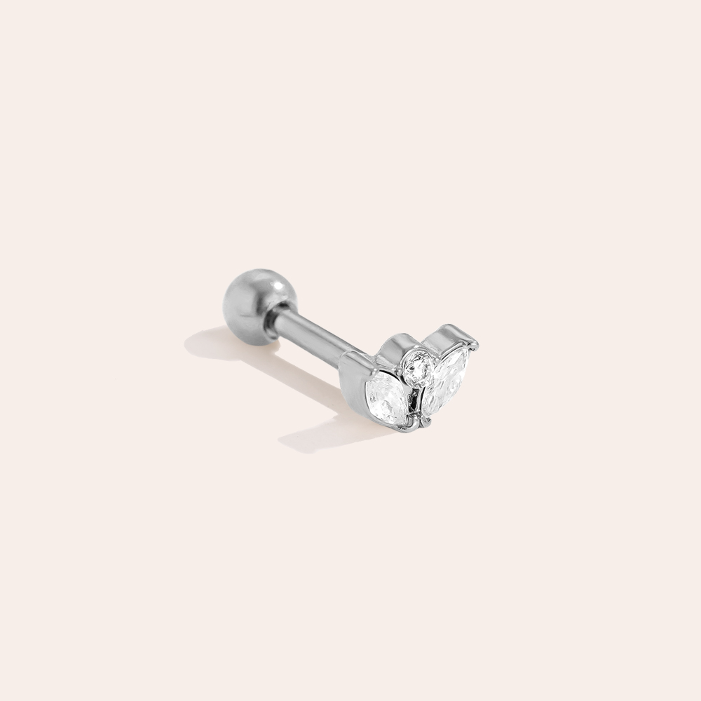 5mm Mini Diamond Crown Edelstahl Piercing      