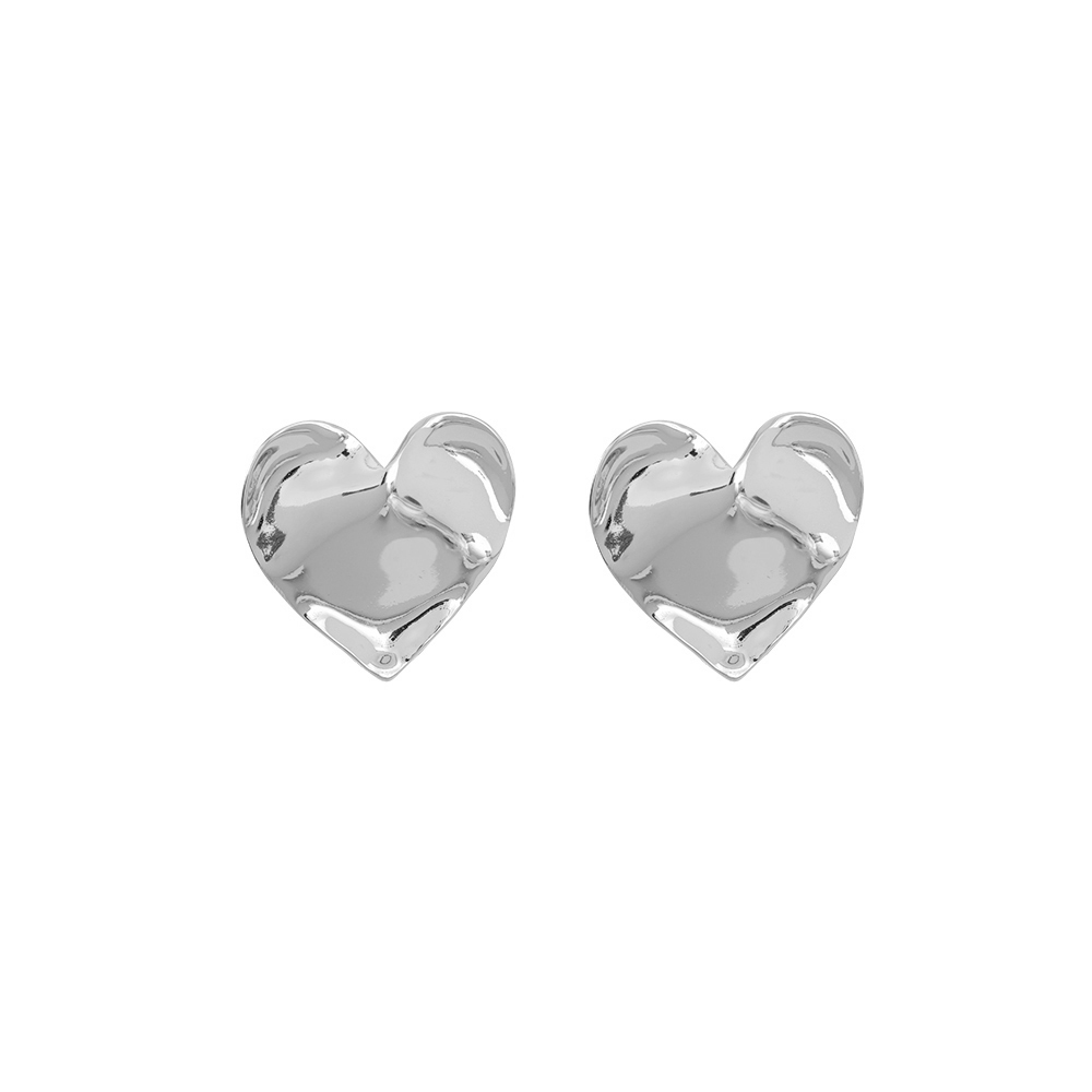 Edelstahl Ohrringe Uneven Shining Super Heart