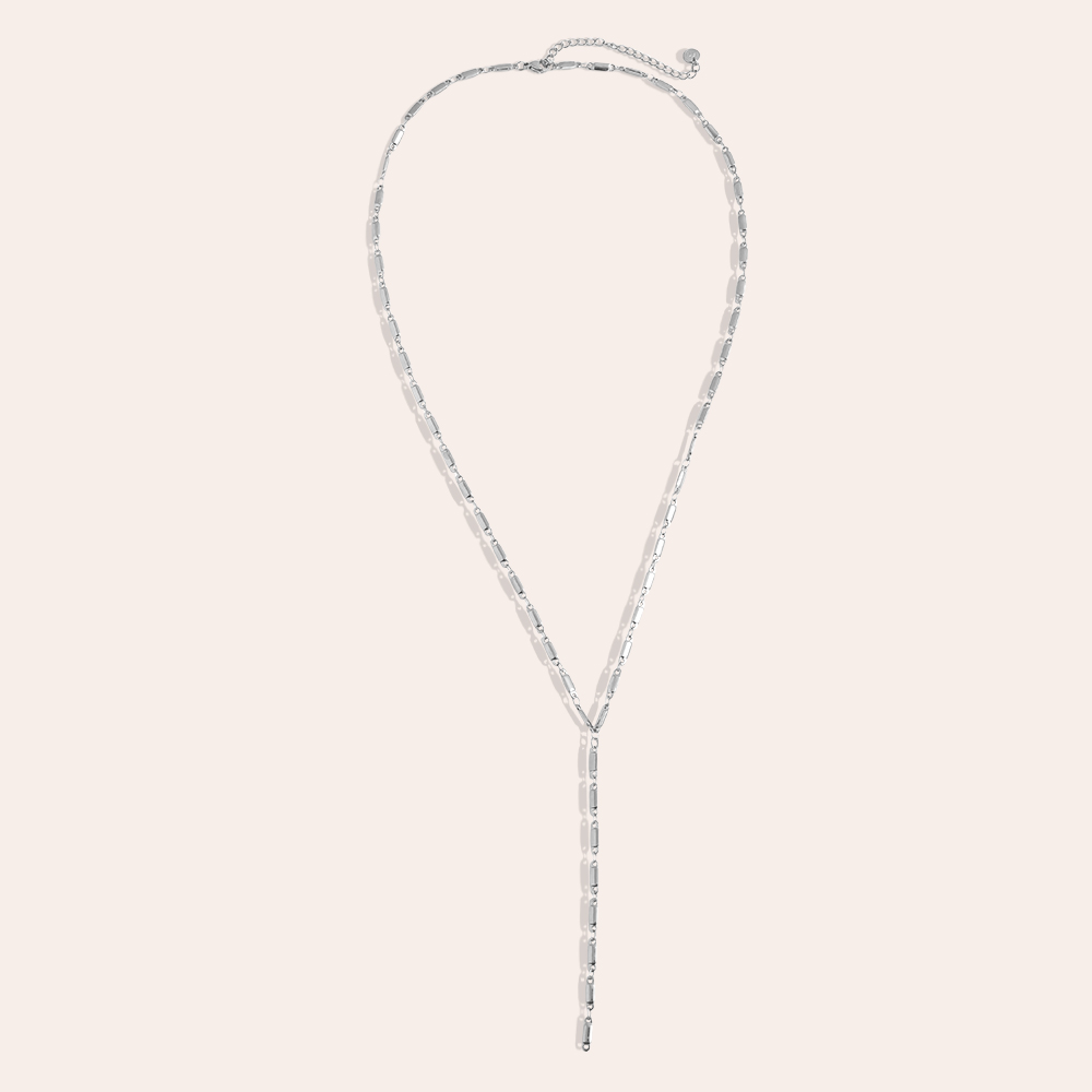 60+10cm Rechteckkette Edelstahl Halskette       