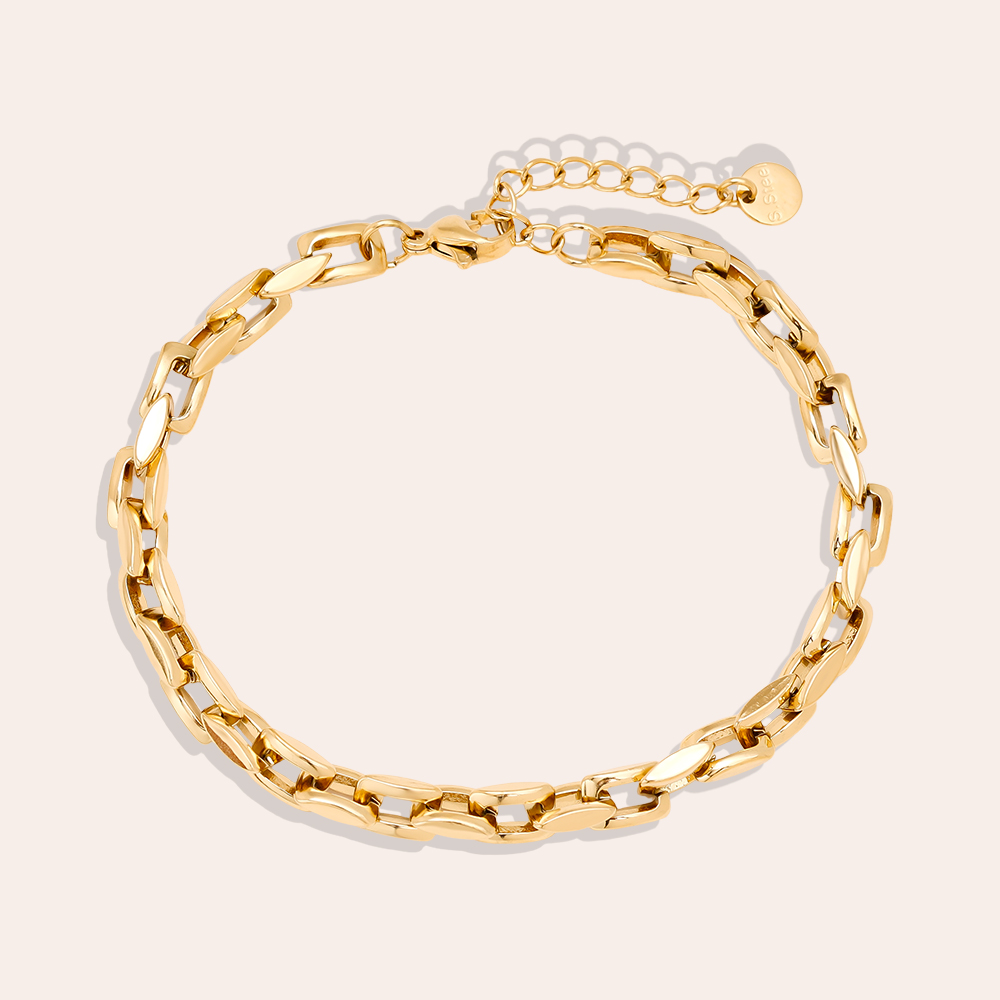 Edelstahl Armkette 16cm Linked Chain