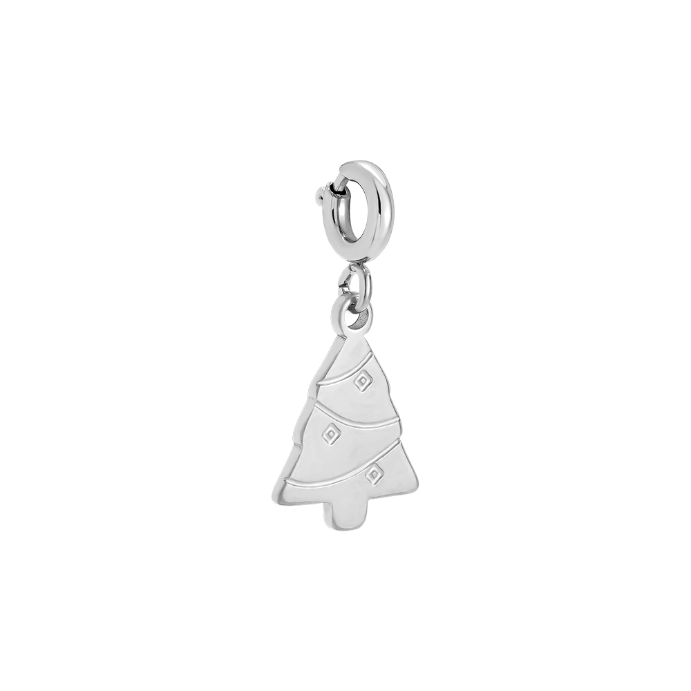 1.5cm Spring Clasp Xmas Tree Edelstahl Pendant     