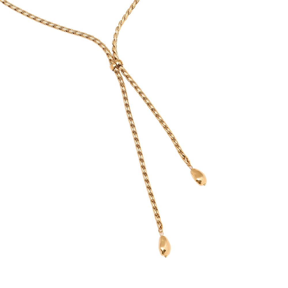 44cm Chain With Drop Edelstahl Halskette      