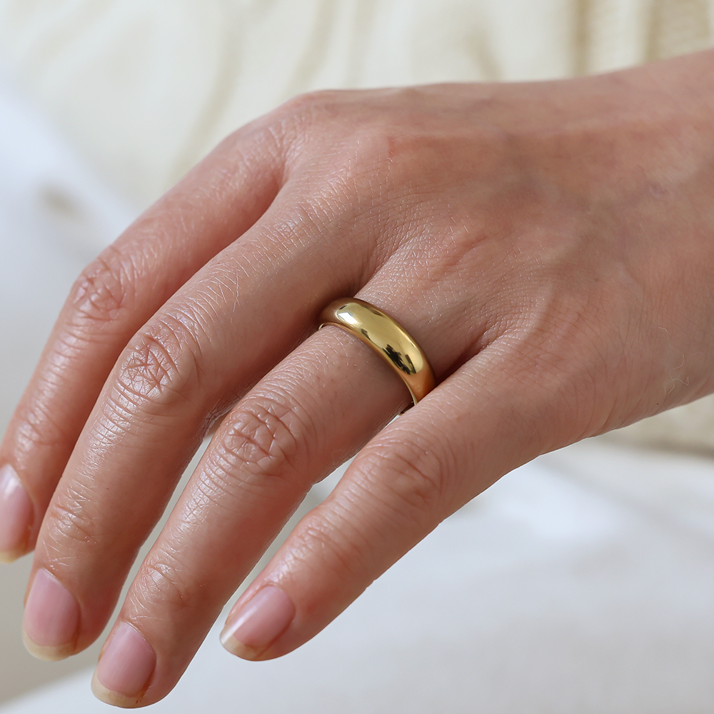 Minimalistischer Edelstahl Ring 