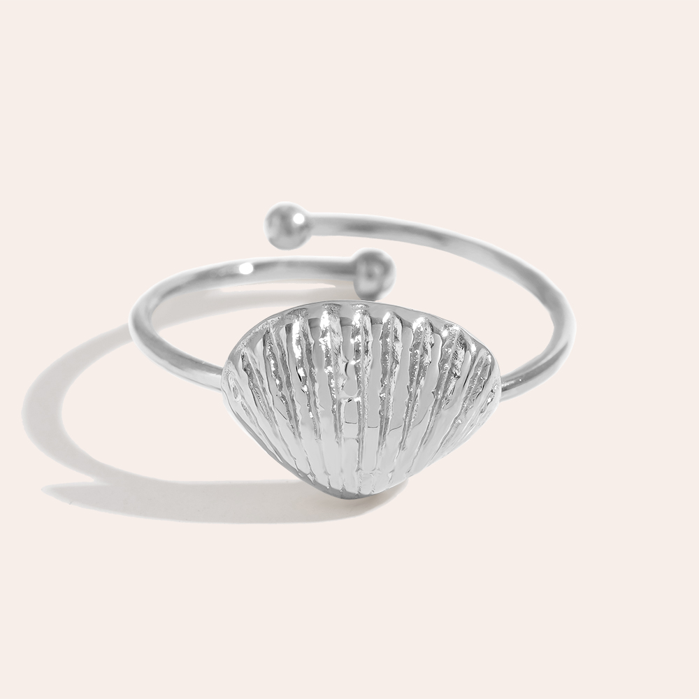 One Shell Edelstahl Ring   