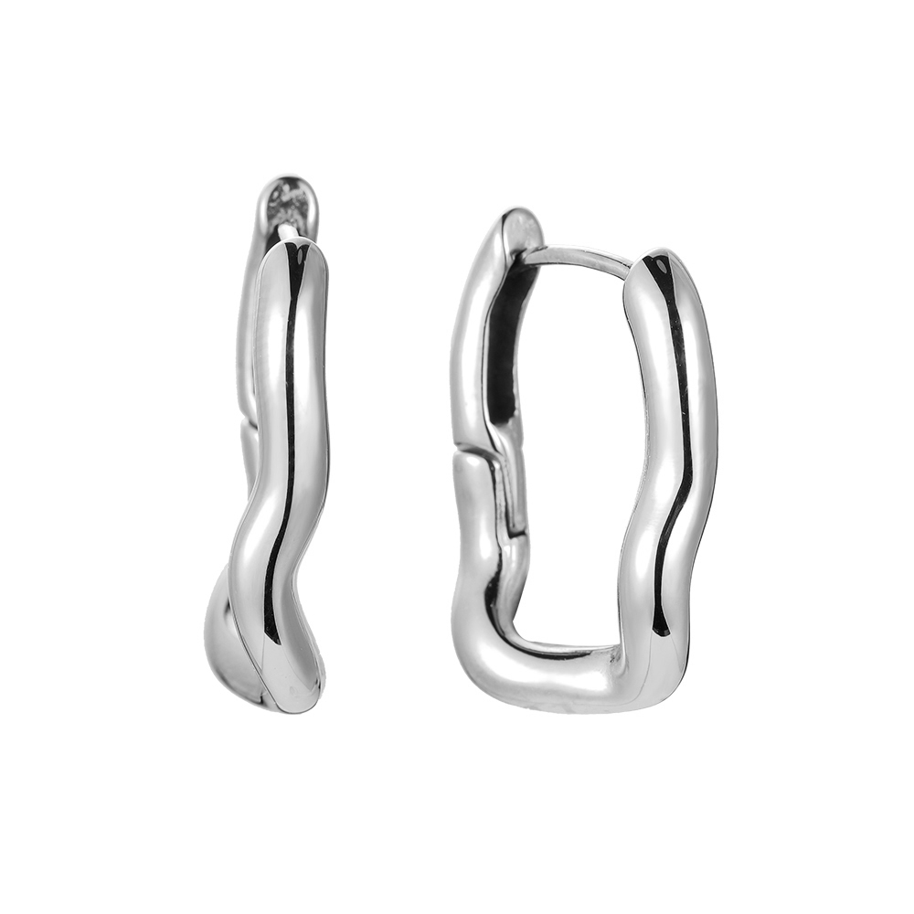 Edelstahl Ohrringe Molten Chain Link