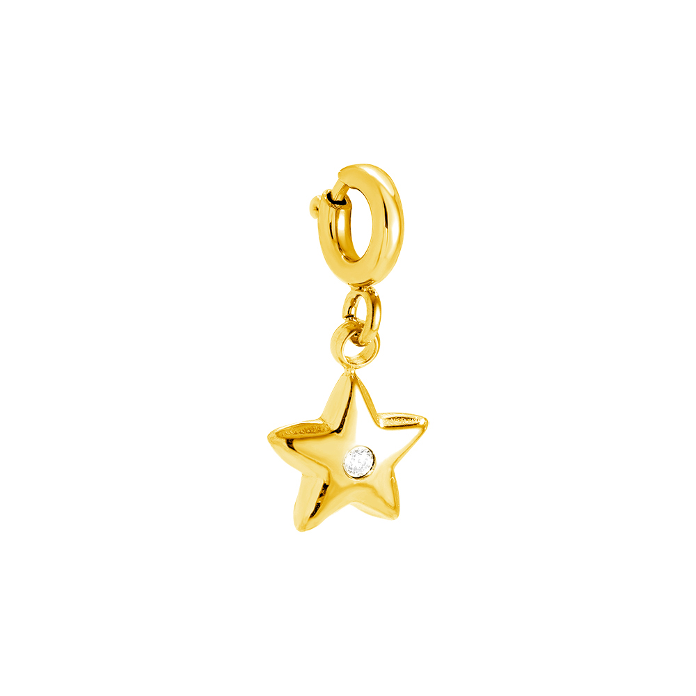 1cm Spring Clasp Star Edelstahl Pendant      