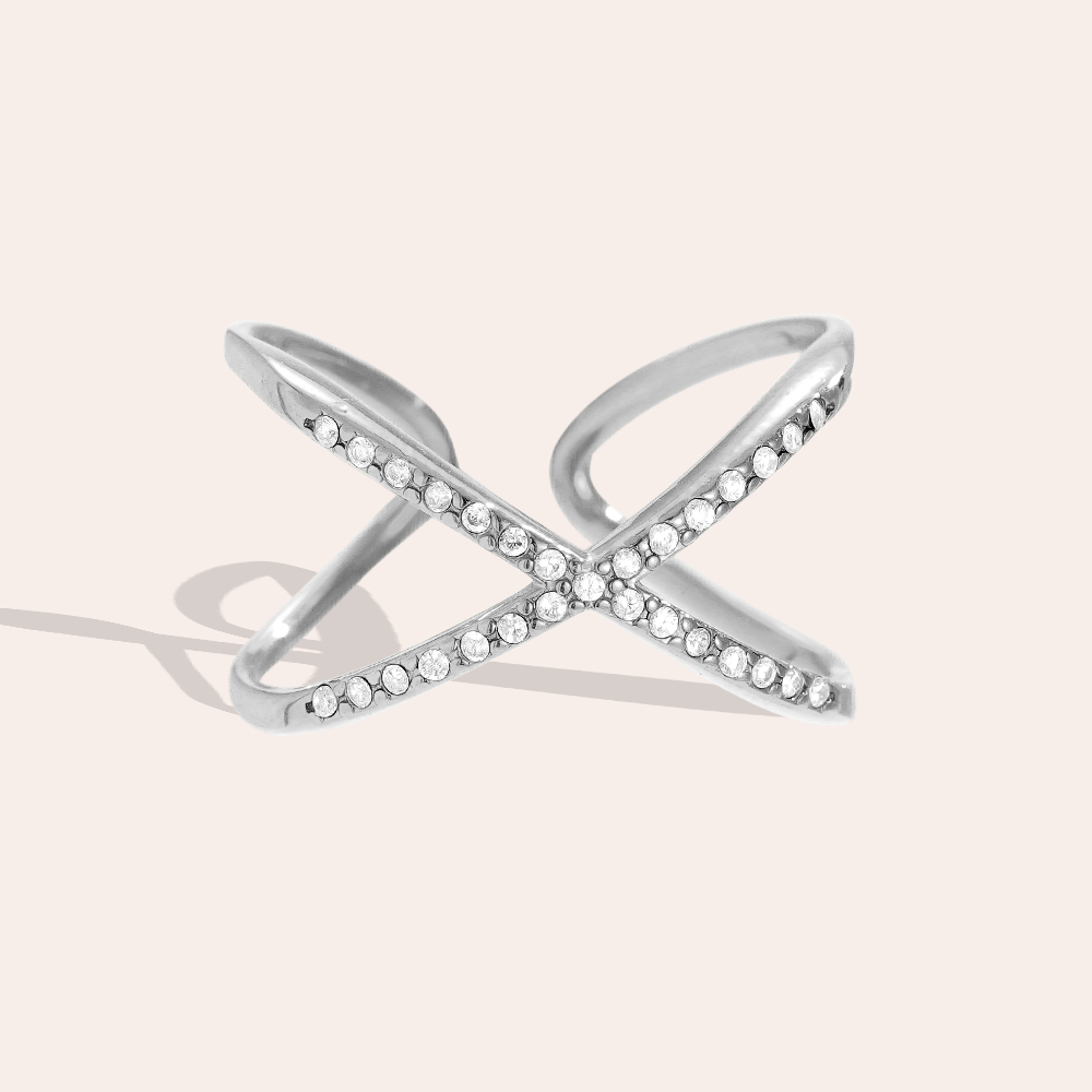 Great Diamond X Edelstahl Ring        