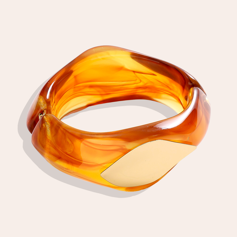 Irregular Chunky Edelstahl Armreif 