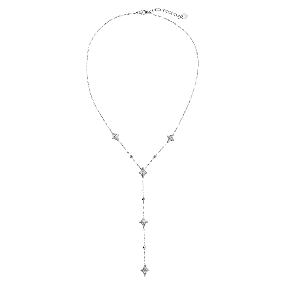 Edelstahl Halskette 38cm Nice Diamond Shape