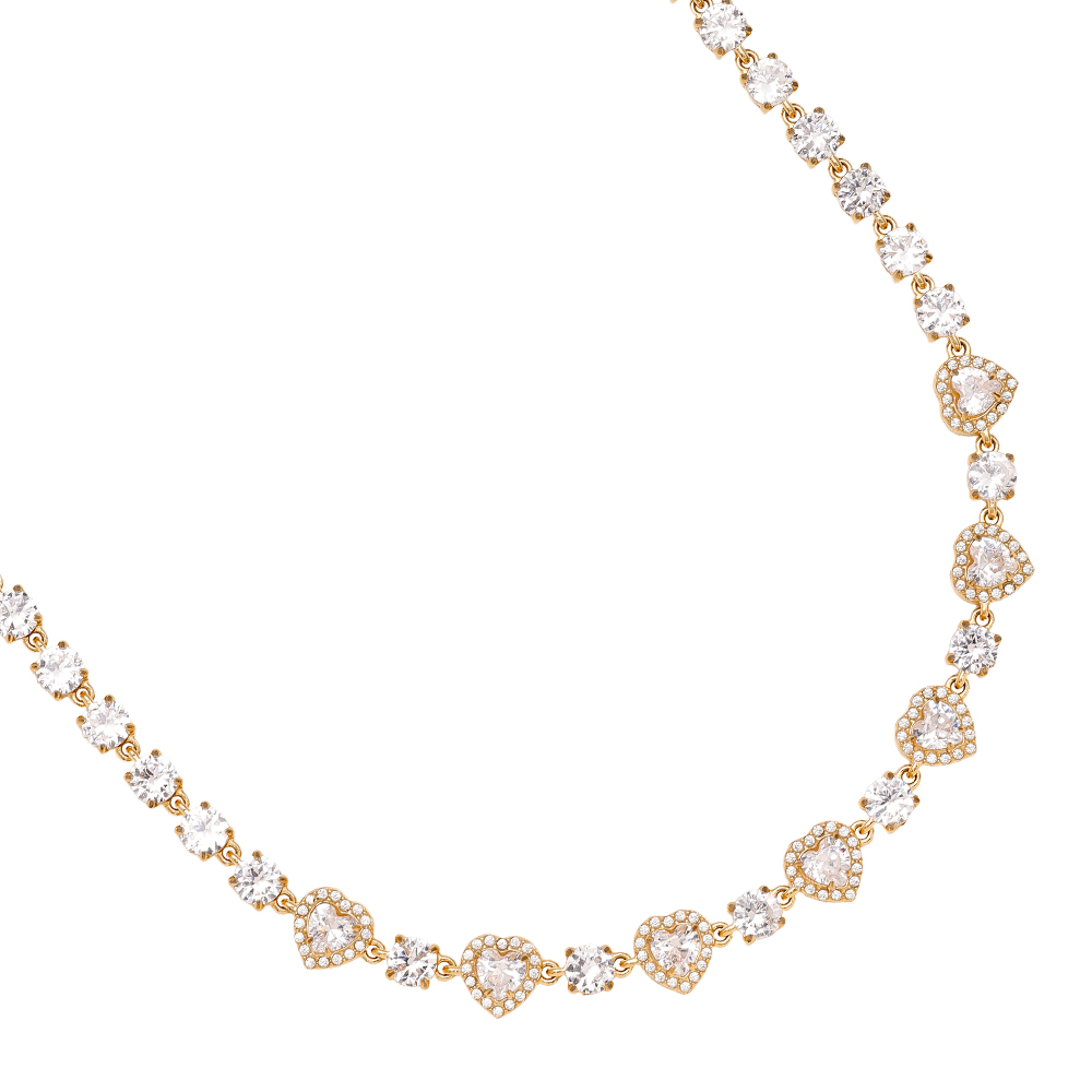 Edelstahl Halskette 38cm Perfect Sparkling Diamond