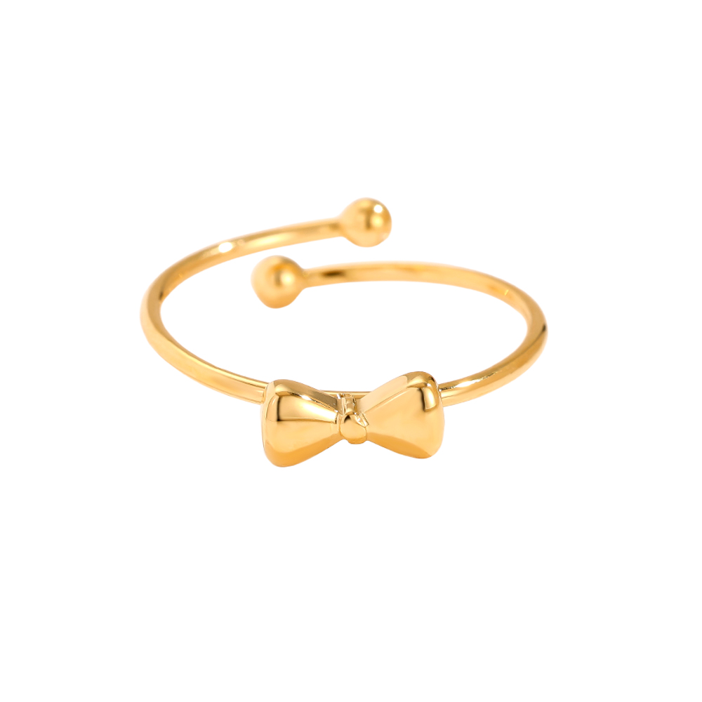 Nice Bowtie Edelstahl Ring    